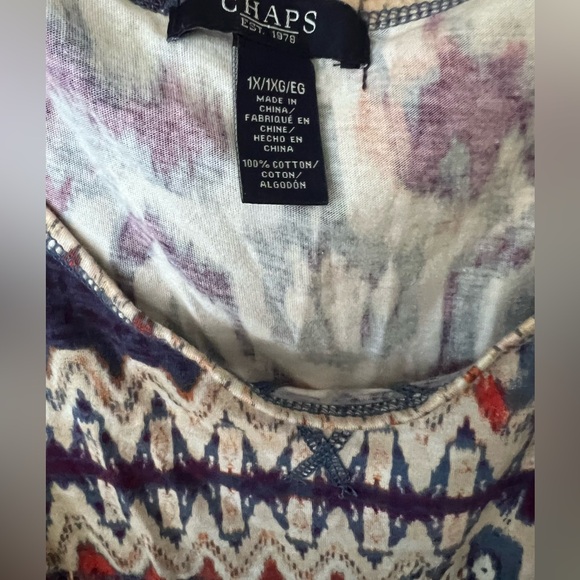 Chaps Multicolor Abstract Sleeveless Maxi Dress/XL - Picture 3 of 4